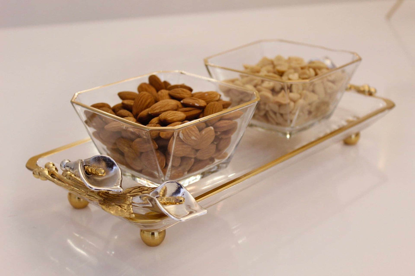 Glass rectangle serving dish