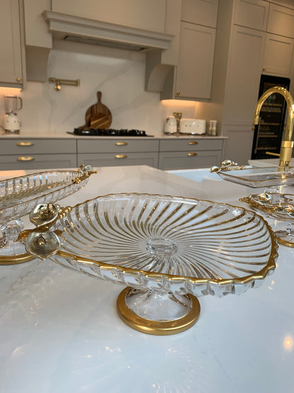 Glass serving dish / dessert stand