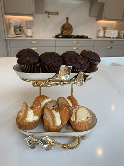 2 Tier dessert / afternoon tea stand