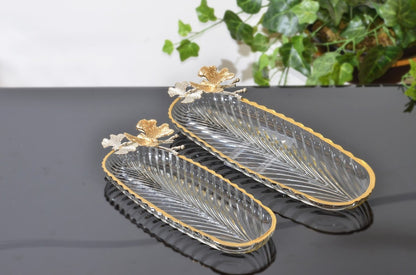 Glass serving dish