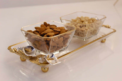 Glass rectangle serving dish