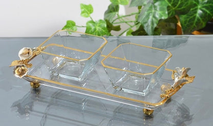 Glass rectangle serving dish