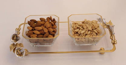 Glass rectangle serving dish