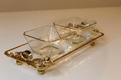 Glass rectangle serving dish