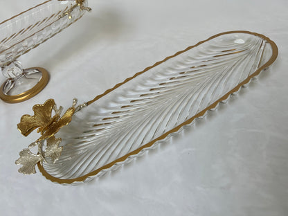 Glass serving dish