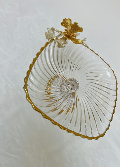 Luxury glass serving dish
