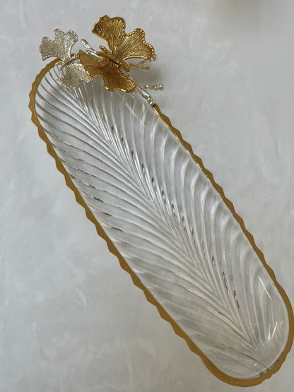 Glass serving dish