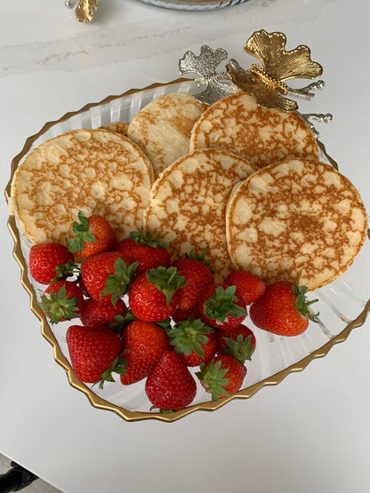 Luxury glass serving dish