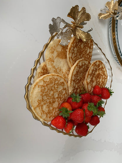 Luxury glass serving dish